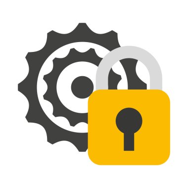 iş güvenlik kavramı düz simgeler