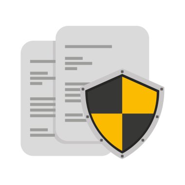 kalkan güvenlik sistemi düz simgesi