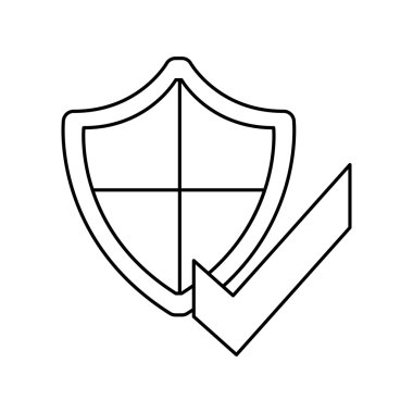 kalkan güvenlik sistemi düz simgesi