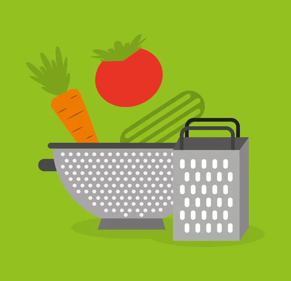 Cocina comida saludable icono — Vector de stock