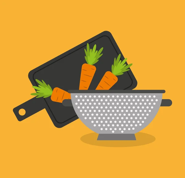 Cooking healthy food icon — Stock Vector