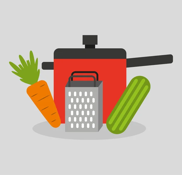 Cocina comida saludable icono — Vector de stock