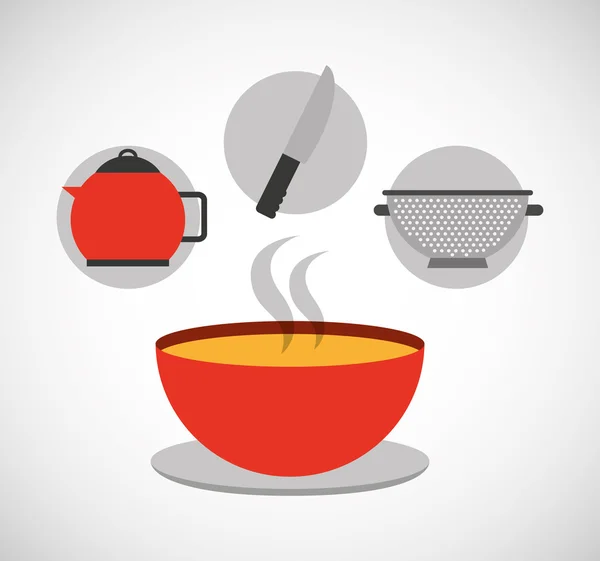 Cocina comida saludable icono — Vector de stock