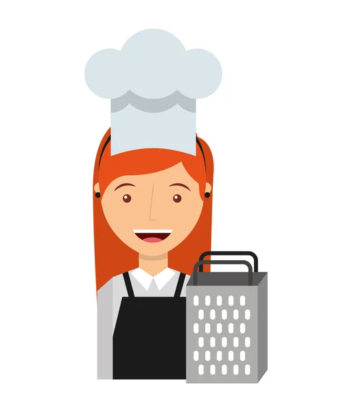 Kocken arbetare avatar karaktär ikon — Stock vektor
