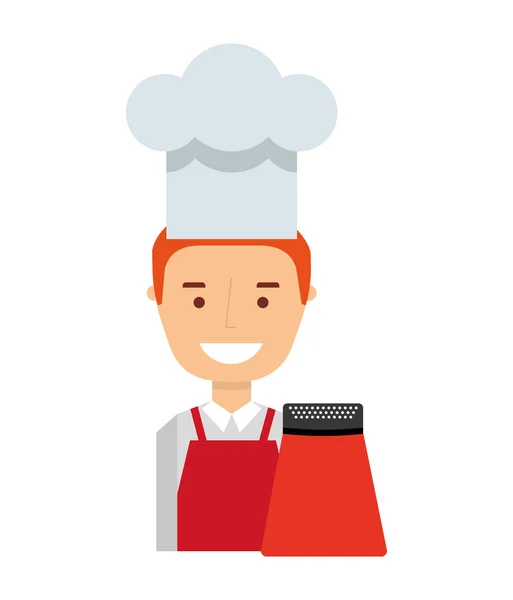 Trabalhador chef ícone de caráter avatar — Vetor de Stock