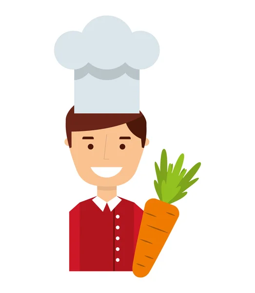 Chef trabajador avatar carácter icono — Archivo Imágenes Vectoriales