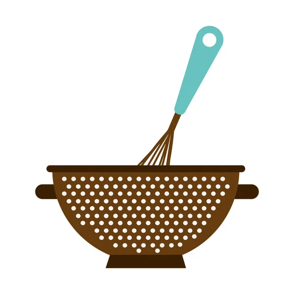 Utensilios de equipo de cocina icono — Vector de stock