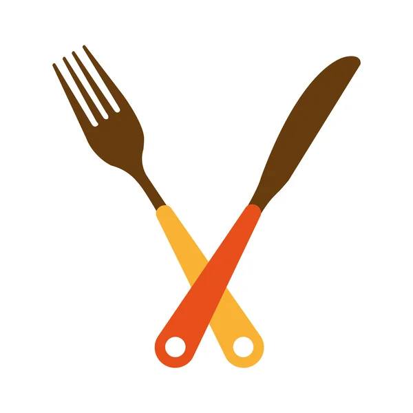 Kitchen equipment utencils icon — Stock Vector