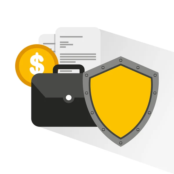 Security money investment flat — Stock Vector