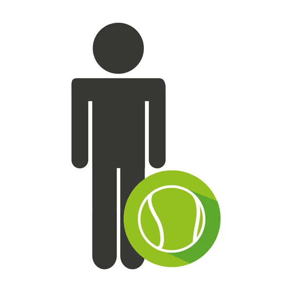 Icona dell'atleta dalla silhouette avatar — Vettoriale Stock
