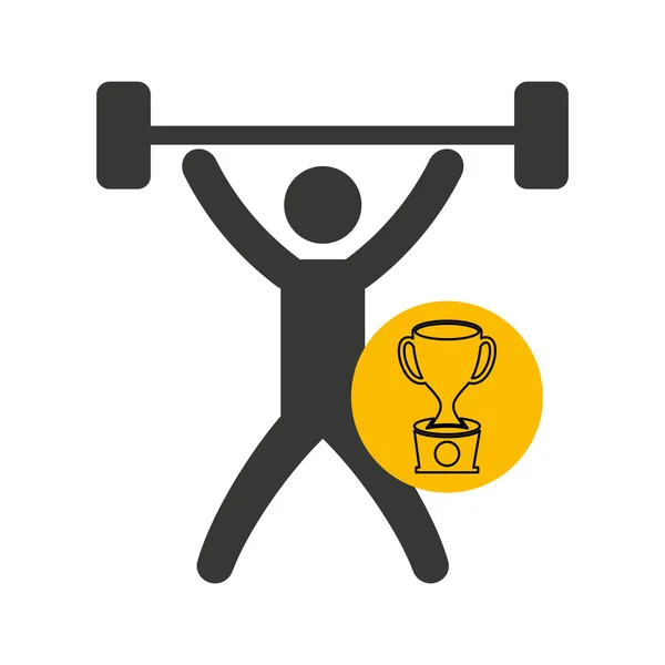 Trofeo ganador avatar primer lugar deporte — Vector de stock