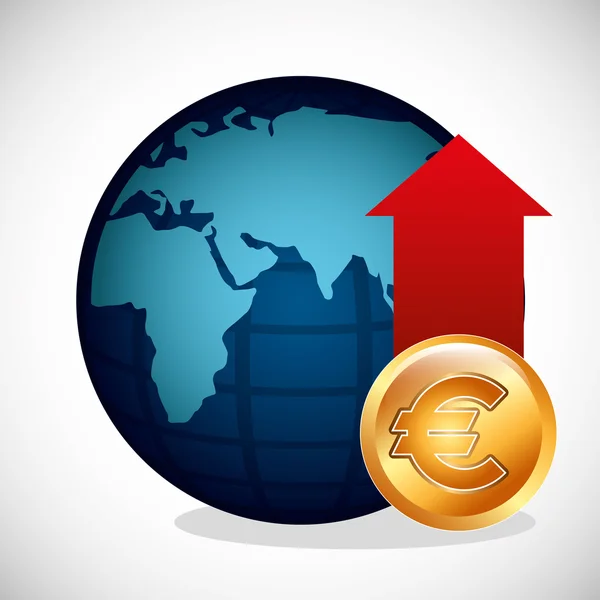 Concepto de planeta economía global — Vector de stock