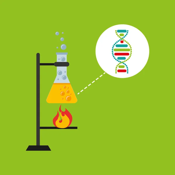 Trubice test laboratorní experiment ikona — Stockový vektor