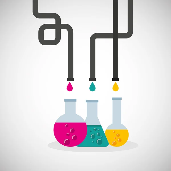 Laboratorio de ensayo de tubo icono de experimento — Archivo Imágenes Vectoriales