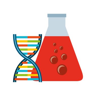 tüp test laboratuvarı deney simgesi