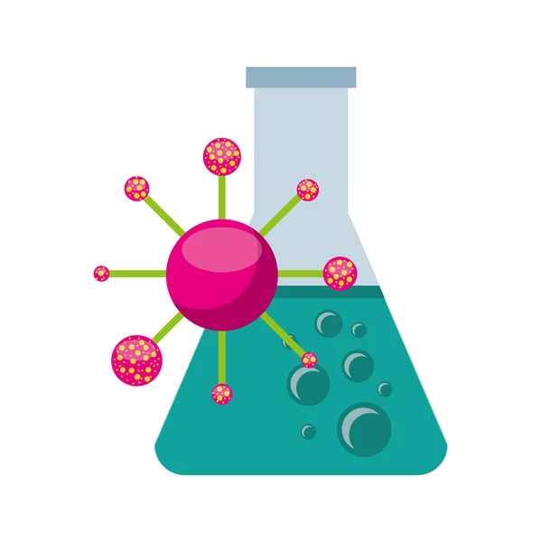 Ícone de experiência de laboratório de teste de tubo — Vetor de Stock