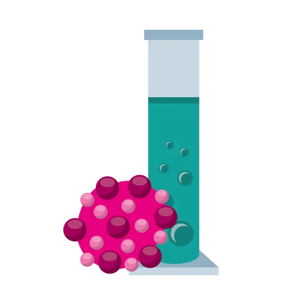 Tube test laboratory experiment icon — Stock Vector