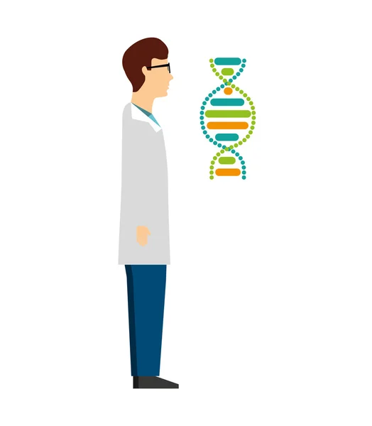 Concetto di lavoratore scientifico di laboratorio — Vettoriale Stock