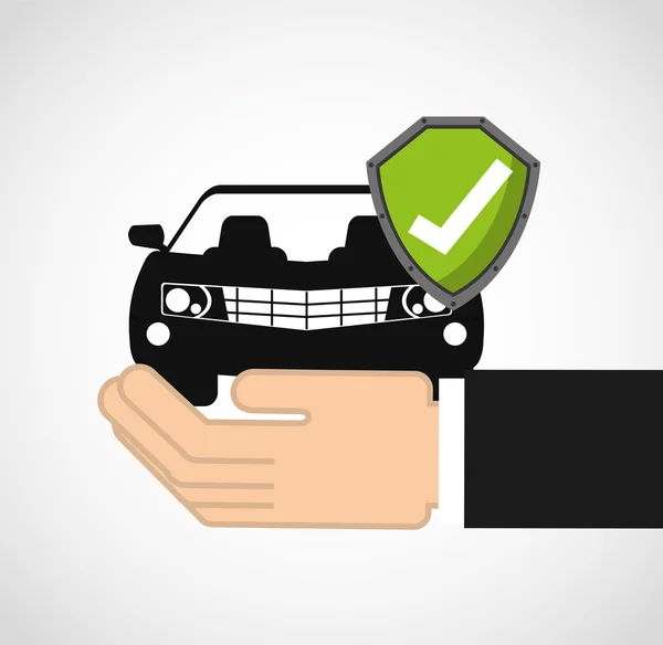 Icône de l'assurance automobile — Image vectorielle