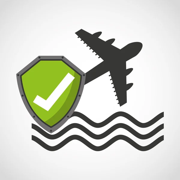 여행 보험 개념 아이콘 — 스톡 벡터