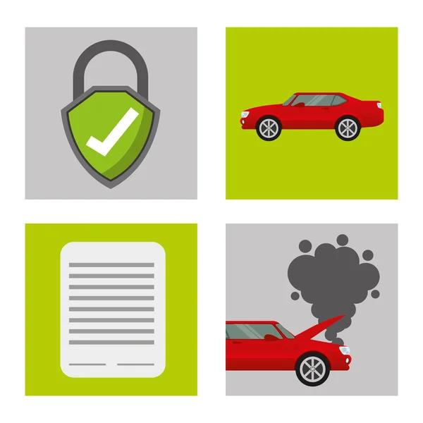 Car insurance business icon — Stock Vector