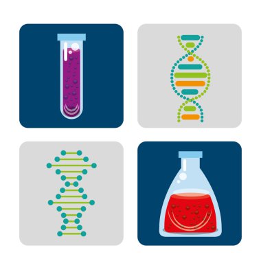 tüp test laboratuvarı deney simgesi