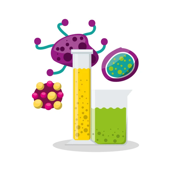 Ícone de experiência de laboratório de teste de tubo —  Vetores de Stock