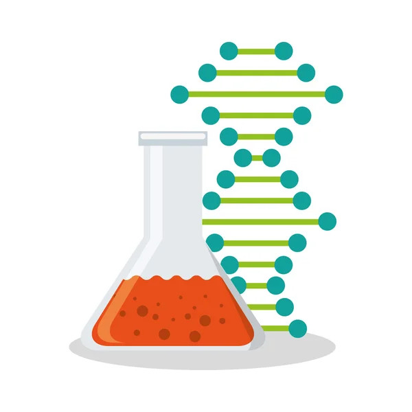 Ícone de experiência de laboratório de teste de tubo — Vetor de Stock