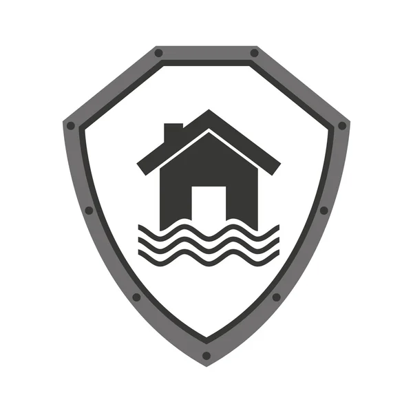 Icono de concepto de propiedad de seguro de vivienda — Vector de stock