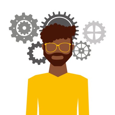 Gears'ı makine simgesi ile adam avatar