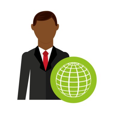 iş simgesi ile işadamı avatar