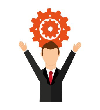 iş simgesi ile işadamı avatar