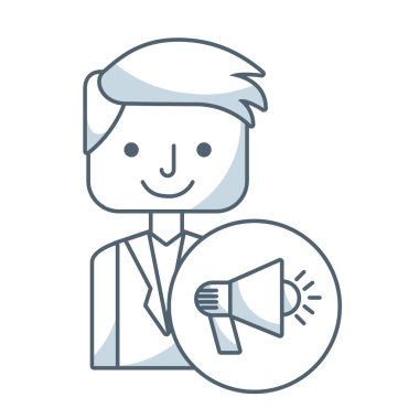 iş simgesi ile işadamı avatar