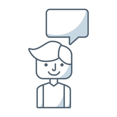 iş simgesi ile işadamı avatar