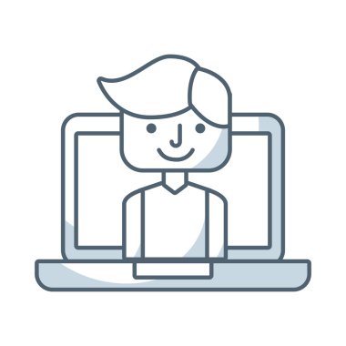 iş simgesi ile işadamı avatar