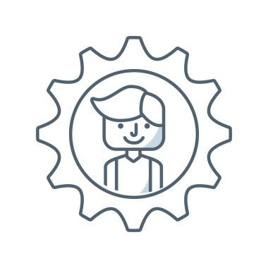 iş simgesi ile işadamı avatar