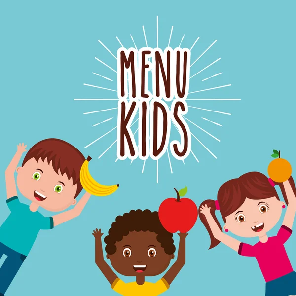 Ícone de restaurante menu crianças — Vetor de Stock