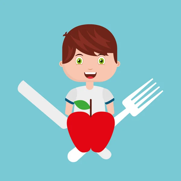 Ikony menu w restauracji dla dzieci — Wektor stockowy
