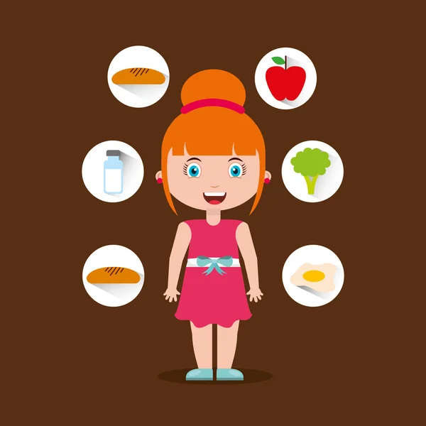 Menú infantil icono del restaurante — Vector de stock