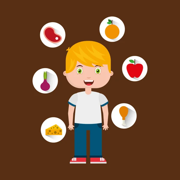 Kids menu restaurant icon — Stock Vector