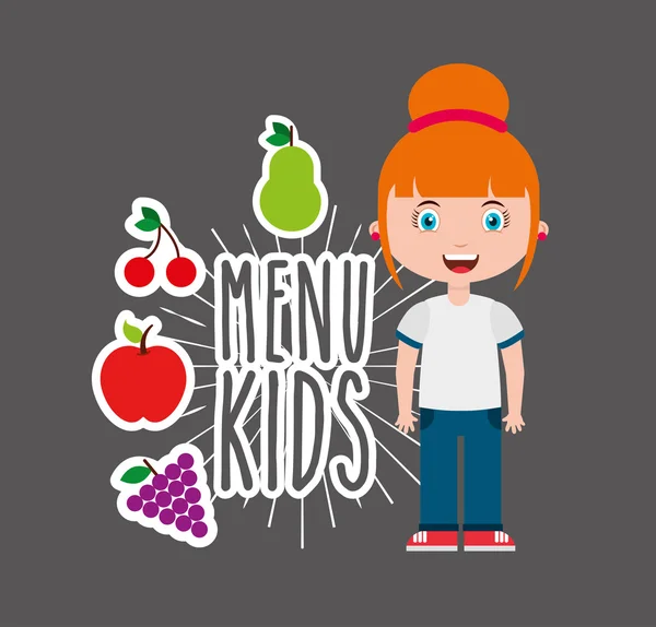 Menú infantil icono del restaurante — Vector de stock