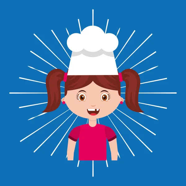 Menú para niños pequeño chef — Vector de stock