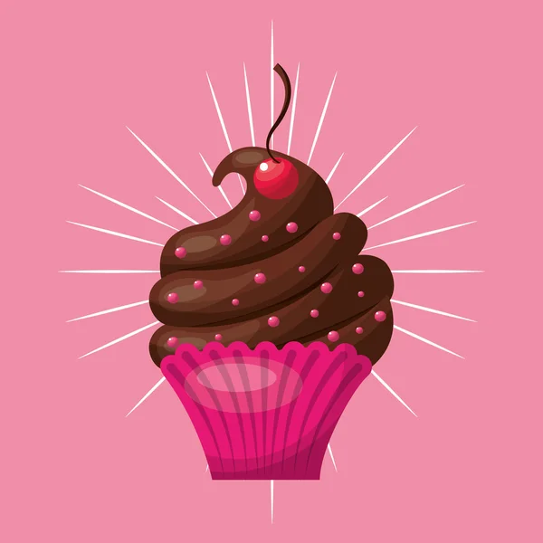 Productos horneados cupcake dulce — Archivo Imágenes Vectoriales