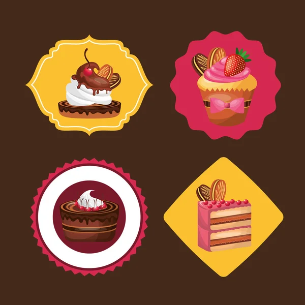 Produits de boulangerie frais quotidiens — Image vectorielle