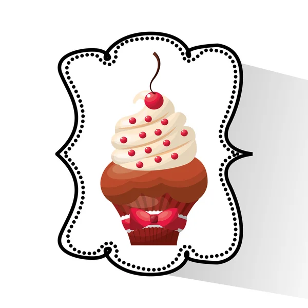 Backwaren süße Cupcake — Stockvektor