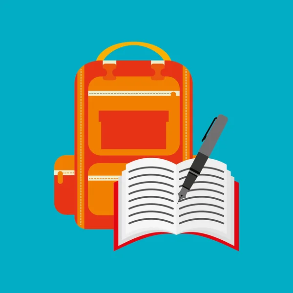 Back to school with supplies — Stock Vector