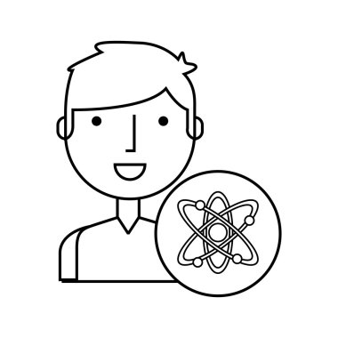 Çocuk karakter öğrenci okul malzemeleri ile