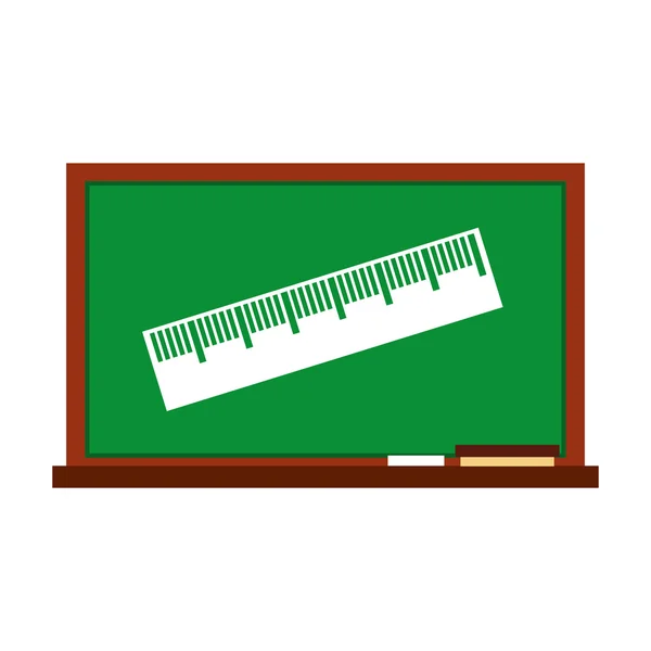 Greenboard met school pictogram — Stockvector