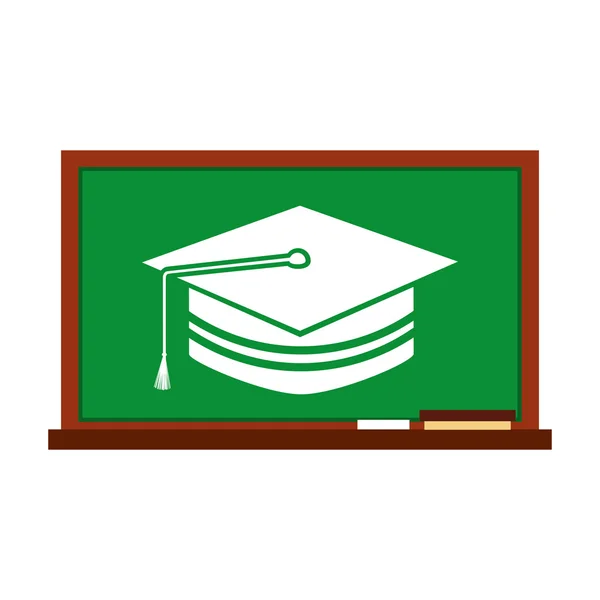 Greenboard z ikoną szkoły — Wektor stockowy