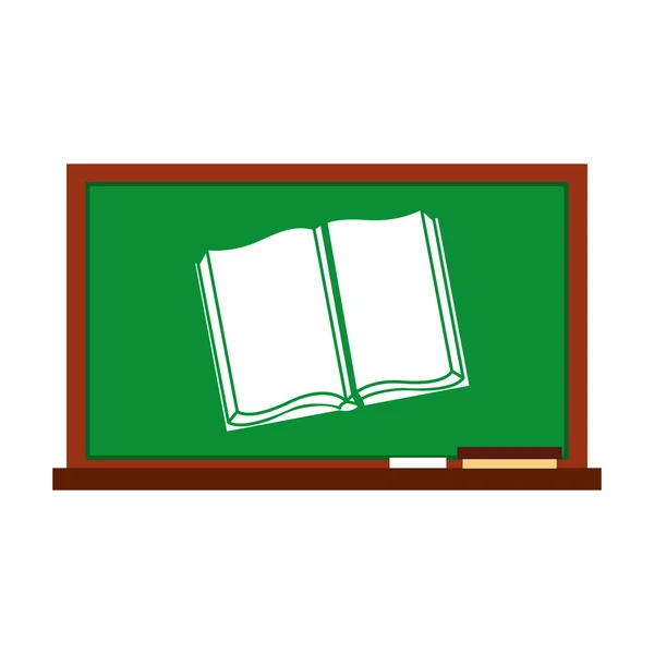 Greenboard z ikoną szkoły — Wektor stockowy